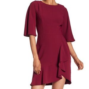 Amanda Uprichard Elbow Length Ruffled Dress